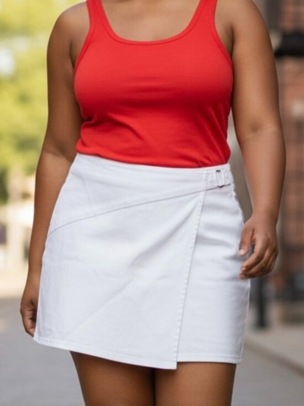 NEW SO Kohlโs mini skirt skort Womenโs size 20/38W white denim NWTโ